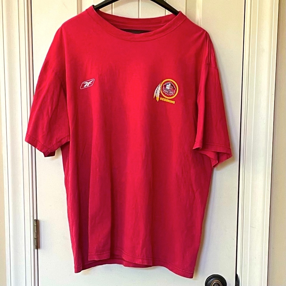 Washington Red Skins Football Hall Of Fame Reebok 100% Cotton Graphic Shirt 2002